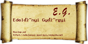 Edelényi Györgyi névjegykártya