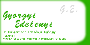 gyorgyi edelenyi business card