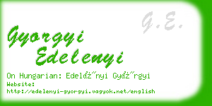 gyorgyi edelenyi business card